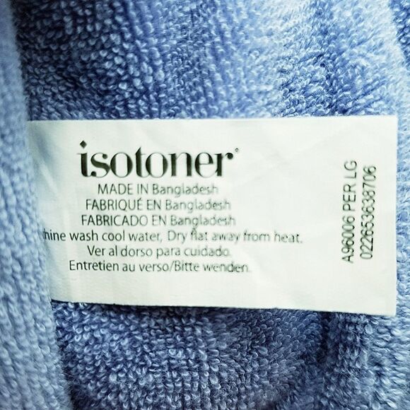 Isotoner Blue Embroidered Terry Ballet Slippers - Picture 5 of 5